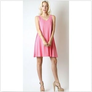 NEW Tank Tunic Top/Swing Mini Dress Pink